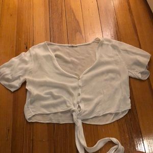 White crop top